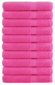 Premium ručníky SOLUND 10 ks růžové 100 x 200 cm 600 g/m² 137535