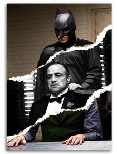 Obraz na plátně Koláž Batman a Kmotr - Norrobey Rozměry: 40 x 60 cm