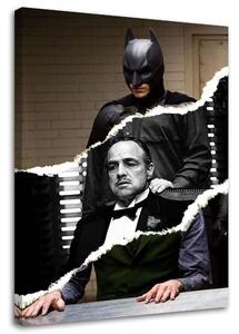 Obraz na plátně Koláž Batman a Kmotr - Norrobey Rozměry: 40 x 60 cm