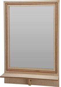 ZRCADLO NÁSTĚNNÉ ZÁVĚSNÉ OBDÉLNÍKOVÉ S POLIČKOU ZRCÁTKO V RÁMU MDF 40 x 60 cm