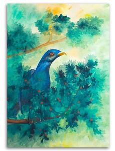 Obraz na plátně Pták ukrytý ve větvích - Anna Baranova Rozměry: 40 x 60 cm