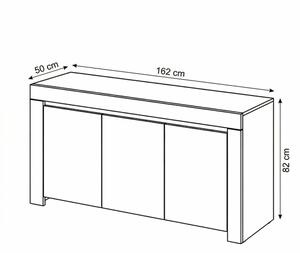 Komoda FINERA 160x82x50 cm bílá