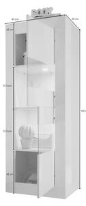 Komoda NERILA 61x162x43 cm bílá