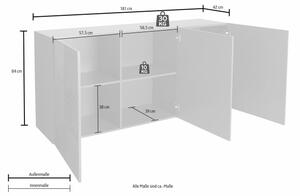 Komoda ARIA 181x84x43 cm bílá