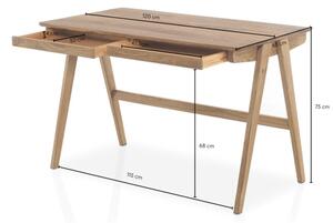 Psací stůl AMIRON 2x zásuvka 120x75 cm dub