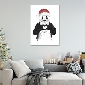 Obraz na plátně Panda v santovském oblečku - Rykker Rozměry: 40 x 60 cm