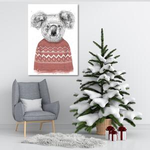 Obraz na plátně Medvěd koala ve vánočním svetru - Rykker Rozměry: 40 x 60 cm