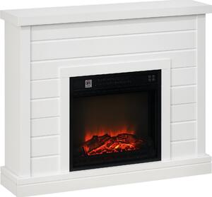 HOMCOM Elektrický krb s topením, elektrický krb s efektem plamene, 1800 W