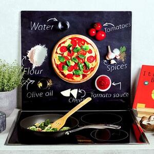Víceúčelová krájecí deska 56 x 50 cm, sklo, motiv pizza KESPER 36598