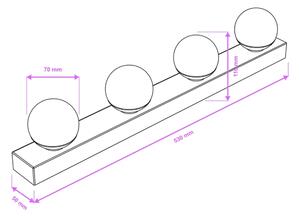 Brilagi - LED Koupelnové osvětlení zrcadla HOLLYWOOD 4xLED/3W/230V IP44 chrom