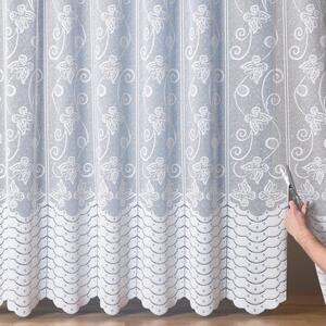 Blancheporte Krajková upravitelná záclona se vzorem motýlů bílá 175x240cm