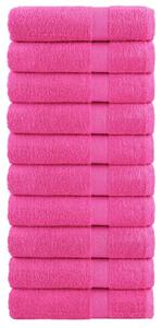 Prémiové osušky SOLUND 10 ks růžové 100x150 cm 600 g/m² 137529