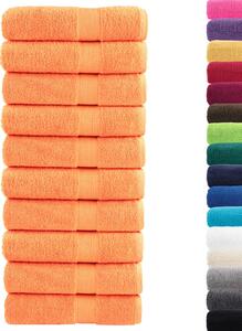 Premium ručníky SOLUND 10 ks oranžové 70 x 140 cm 600 g/m²