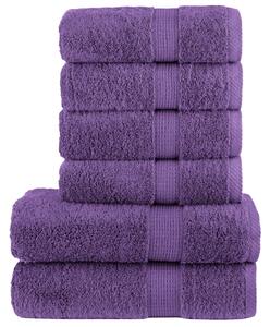 6dílná sada ručníků Premium SOLUND fialová 600 g/m² 137562