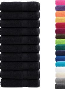 Premium ručníky SOLUND 10 ks černé 50 x 100 cm 600 g/m²
