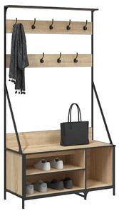 Stojan na oblečení a prostor pro obuv dub sonoma 100x41x184 cm