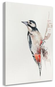 Obraz na plátně Červený a černý pták - Dorota Martyńska Rozměry: 40 x 60 cm