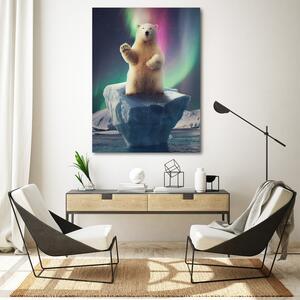 Obraz na plátně Šťastný lední medvěd - Patryk Andrzejewski Rozměry: 40 x 60 cm