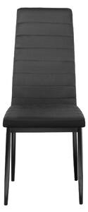 FURNIFY® jídelní židle HYGGE | Pohodlná sametová židle do kuchyně a jídelny | Černá