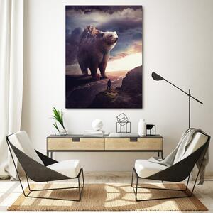 Obraz na plátně Skalní medvěd - Patryk Andrzejewski Rozměry: 40 x 60 cm
