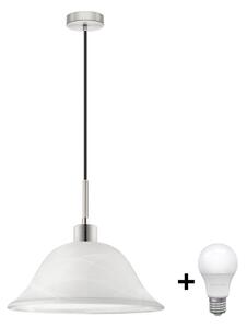 LED Lustr na lanku 1xE27/60W/230V bílá