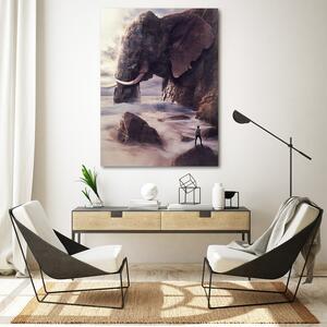 Obraz na plátně Slon ve skále - Patryk Andrzejewski Rozměry: 40 x 60 cm