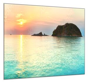 Obraz skleněný východ slunce u moře - 50 x 50 cm
