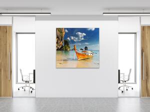 Obraz skleněný loď u pobřeží Thajsko - 40 x 40 cm