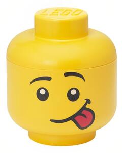 Žlutý úložný box ve tvaru hlavy LEGO® Silly 19 cm