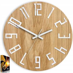 Nástěnné hodiny ModernClock bílé 33,5 cm