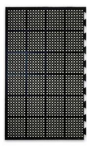 Odolná průmyslová gumová rohož, protiúnavová, 1 spoj delší strana, 0,9 x 1,5 m, černá