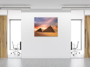 Skleněný obraz čtvercový pyramidy Egypt - 40 x 40 cm