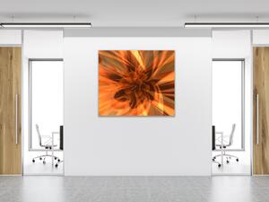 Obraz skleněný čtvercový abstraktní ohnivý květ - 40 x 40 cm