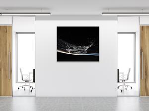 Obraz skleněný čtvercový vlna s kostkou ledu - 40 x 40 cm