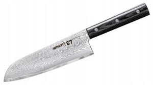 Samura Damascus 67 - Nůž Santoku, 175 mm, Ocel, Rukojeť Micarta