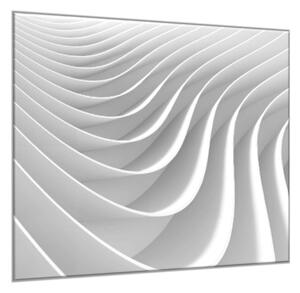 Obraz skleněný čtvercový abstraktní šedá kreativní vlna - 40 x 40 cm