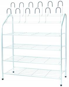 Kovový botník Compactor Harry na 18 párů bot, 69,5 x 27,5 x 88 cm