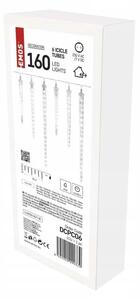 Dekorativní osvětlení - rampouchy x6, IP44, 160 LED, 2m, studená bílá DCPC06 EMOS