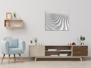 Obraz skleněný čtvercový abstraktní šedá kreativní vlna - 40 x 40 cm