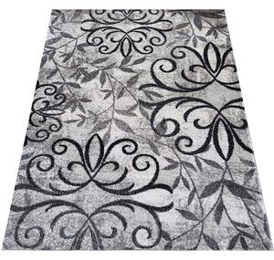 DY Šedý moderní koberec s ornamenty Panamero 21 Rozměr: 60x100 cm