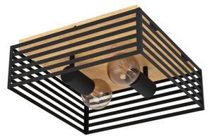 Eglo 390163 - Stropní svítidlo CIDRAZ 2xE27/40W/230V černá/hnědá