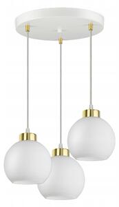 Závěsné svítidlo Luxolar bílé skleněné 3-bodové E27 moderní