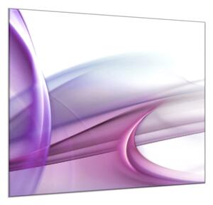 Obraz skleněný čtvercový fialová abstraktní vlna - 50 x 50 cm