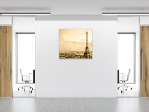 Skleněný obraz čtvercový Eiffelova věž - 40 x 40 cm