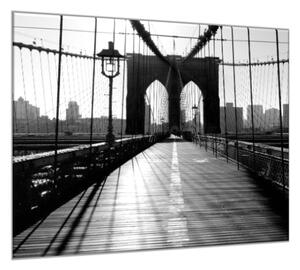 Obraz na skle Brooklyn Bridge Manhattan - 40 x 40 cm