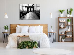 Obraz na skle Brooklyn Bridge Manhattan - 40 x 40 cm