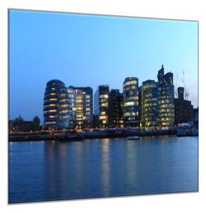 Skleněný obraz čtvercový večerní Londýn - 40 x 40 cm