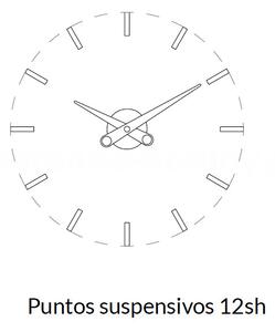 Designové nástěnné hodiny Nomon Puntos Suspensivos 12i red 50cm