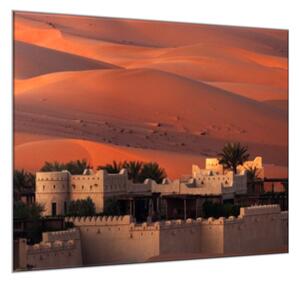 Skleněný obraz čtvercový poušť Abu Dhabi - 40 x 40 cm