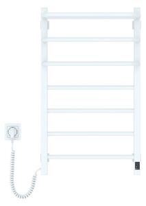 Elektrický sušák na ručníky s termostatem FORTIS 155W 80x48 cm bílá levá